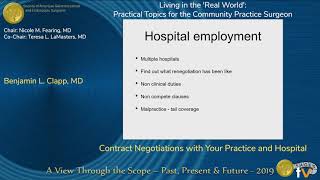 Contract Negotiations with Your Practice and Hospital