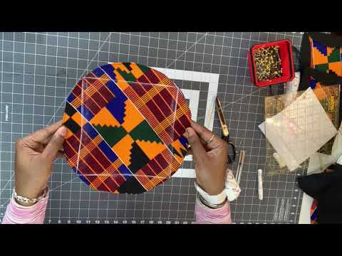Cathedral window quilt block “Kwanzaa Table Runner”