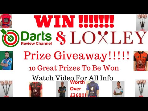 ENDED Loxley Darts And Darts Review Channel Special Subscriber Giveaway 10 Prizes To Be Won!!!!