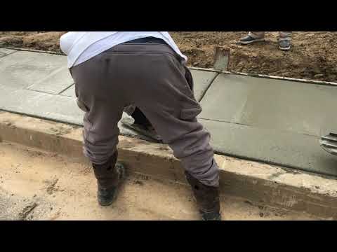 S and H Concrete - Pouring Back A Sidewalk That Had to be Removed