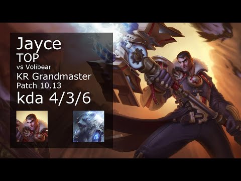 Jayce vs Volibear Top - KR Grandmaster 4/3/6 Patch 10.13 Gameplay // [롤] 제이스 vs 볼리베어 탑