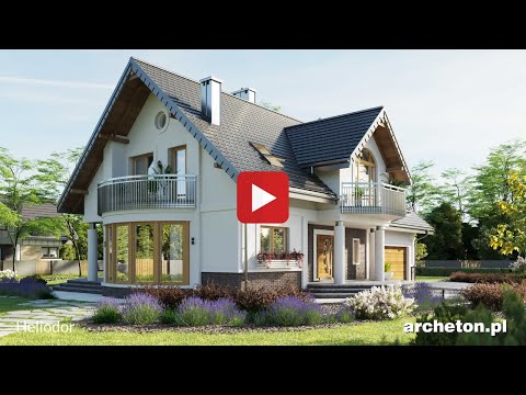 Projekt domu HELIODOR,  252,6 m2, wirtualny spacer - archeton.pl