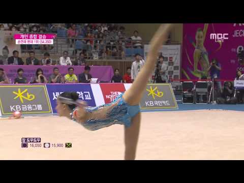 15.06.13_아시아리듬체조선수권 개인종합결승 17_장도우도우.곤봉. ZHANG Doudou.Clubs [Individual All-Around Final]