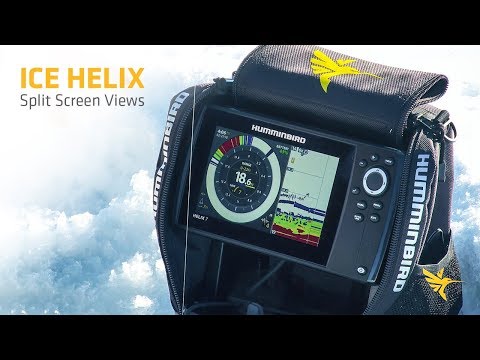 All-In-One Ice Fish Finder: ICE HELIX Split Screen Views