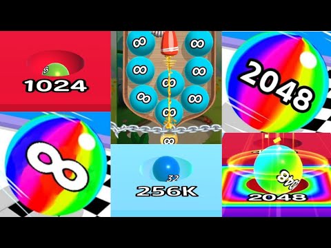 Max Levels  - Ball Run Infinity vs Laser Bubbles 3D vs Ball Run 2048 gameplay walkthrough 😎 👌 👍