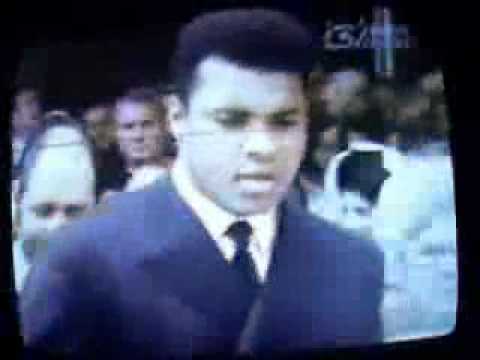 Muhammad Ali and Joe Louis on the funeral of Marciano