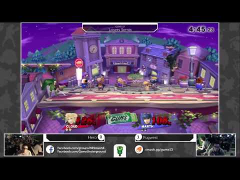GUMS 13 Singles (Loser's Quarters) - Pugwest (Marth/Lucina) vs Hero (Cloud/Bayonetta)