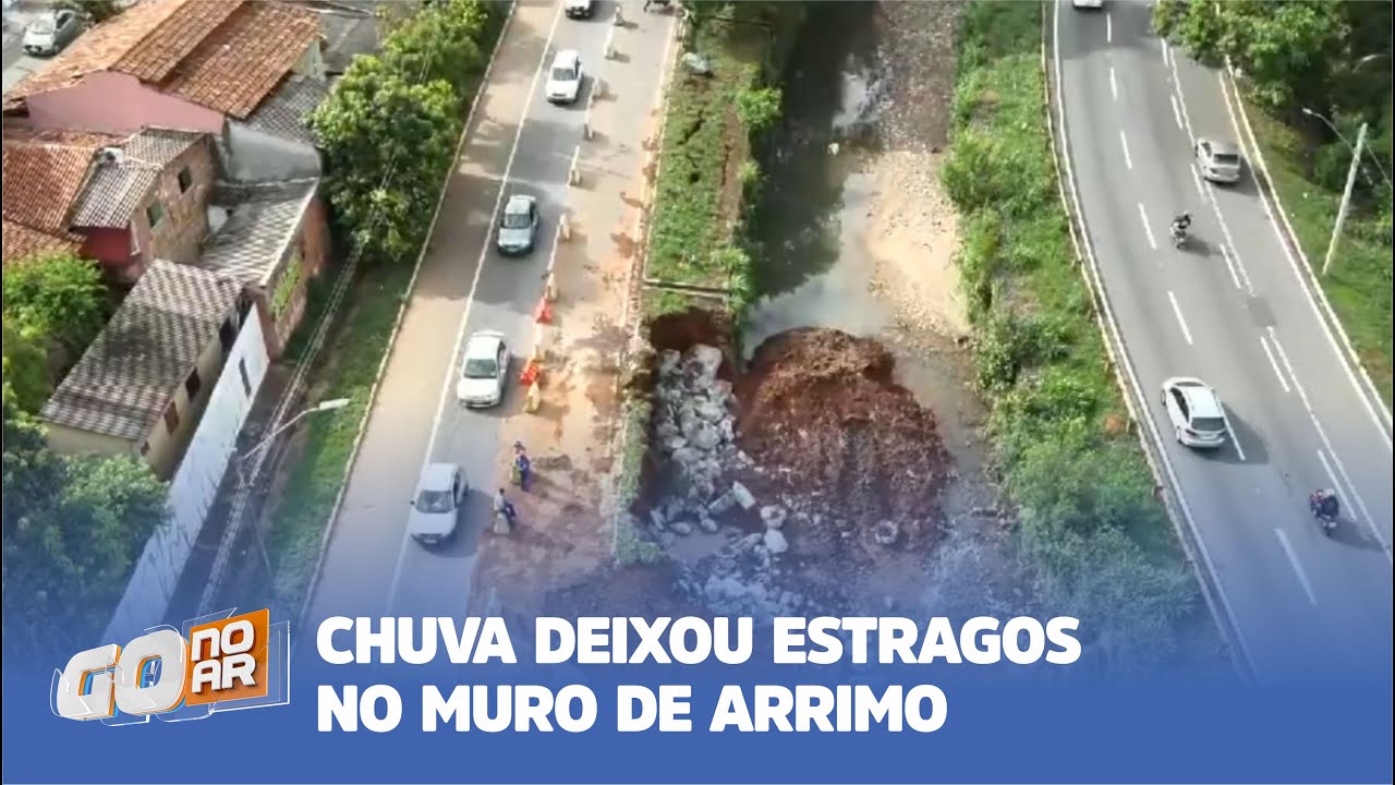 CHUVA DEIXOU ESTRAGOS NO MURO DE ARRIMO