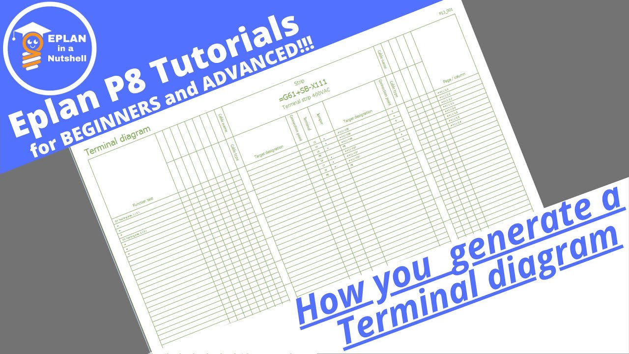 EPLAN P8 Tutorial: How you generate a terminal diagram in EPLAN