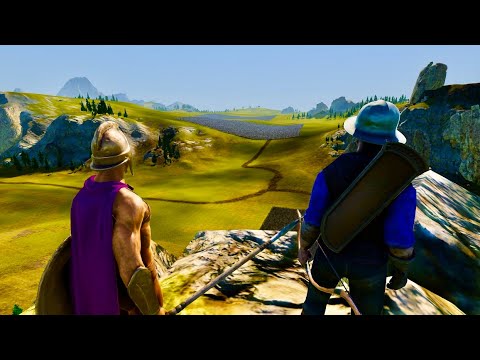 50,000 Spartans and 20,000 Archers meet in a battle with 500,000 Zombies - UEBS 2