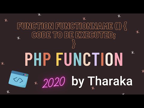 Php Functions Tutorial Learn Php Programming 2020 Php Phpfunction