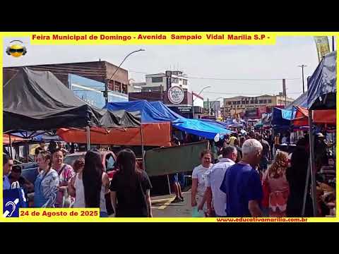 Tv Educativa passeia pela Feira Municipal da Avenida Sampaio Vidal de Marília SP 25 Agosto de 2.025