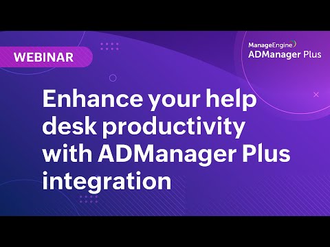 Admanager Plus Demo Itsm Integrations