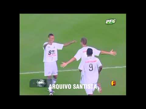 NEYMAR COBRA FALTA E RODRIGO SOUTO FAZ O 3º DO PEIXAO NO JOGO SANTOS 3X3 GOIAS BRASILEIRO 2009