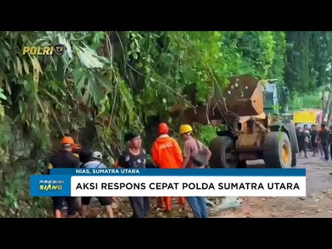 BRIMOB POLDA SUMUT LUNCURKAN AKSI HEROIK, BERSIHKAN DAN AMANKAN JALAN VITAL DI NIAS