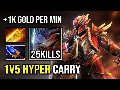 The Biggest Black Dragon Ever LEVEL 30 Radiance Flying Hyper Carry Vs 1K GPM Naga Dota 2