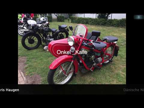 Oldtimertreffen Greppin 2017/18;  Kradfahrer entkräftet am Boden