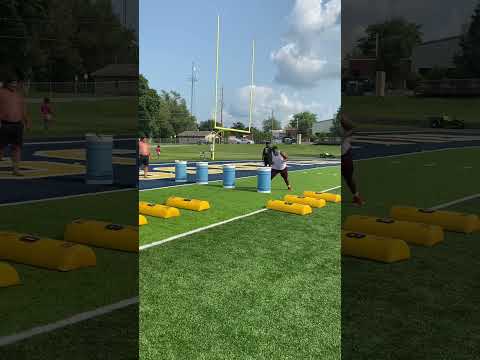 Developing Defensive Linemen from scratch by working the hips and feet while conditioning.