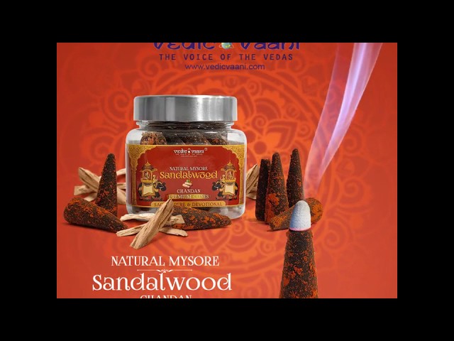 Natural Mysore Sandalwood Chandan Premium Dhoop Cones 35 cones video