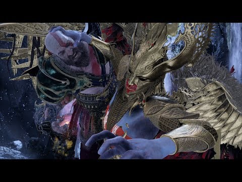 God of War PS4 - Valkyrie Queen Sigrun Boss Fight (Give Me God of War Hard Difficulty) (4K)