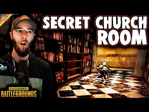 chocoTaco Shows Kaymind the Secret Church Basement Room ft. Halifax - PUBG Erangel Squads Gameplay