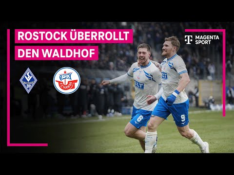SV Waldhof Mannheim – F.C. Hansa Rostock, Highlights mit Live-Kommentar | 3. Liga | MAGENTA SPORT