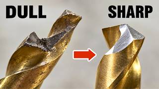 Sharpen a Drill Bit Like a Razor Sharp in Minutes! A 65 Year Old Carpenter's Clever Trick