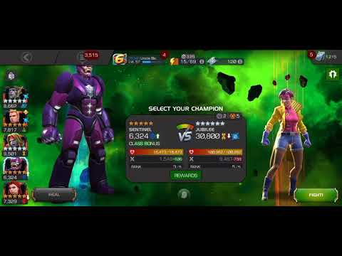 Uncollected Jubilee Solo'd by 5 star rank 3 Sentinel | Marvel Contest of Champions