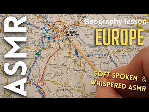 ASMR Ramble with an Atlas of Europe (Map tracing & geography lesson) [ASMR Maps]