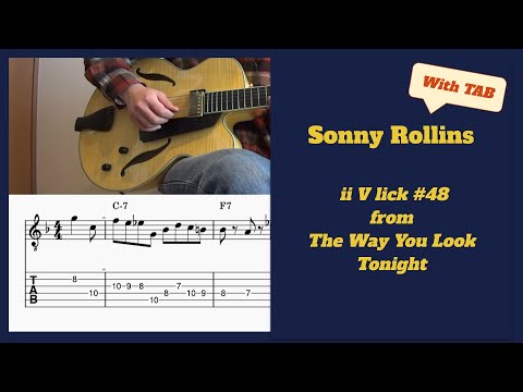 Lick of the Day #48 - Sonny Rollins ii V Lick with TAB