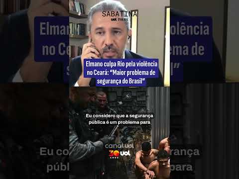Elmano de Freitas culpa Rio pela violência no Ceará. ‘Maior problema de segurança do Brasil’
