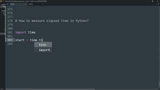 How to measure elapsed time in Python?