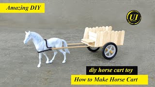 How to Make Horse Cart with Wood sticks - Ultra Id