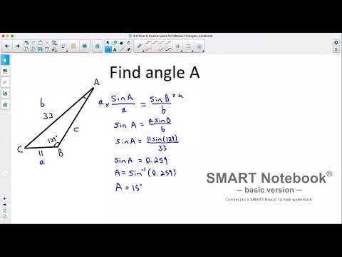Foundations of Math 11: 4.2 Sine & Cosine Laws for Obtuse Triangles