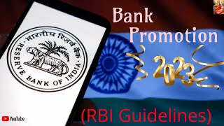 RBI Guidelines 2023 (Bank Promotion)