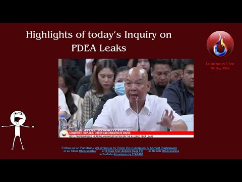 Highlights of today's inquiry on PDEA Leaks