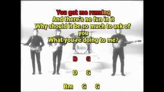 what you&#39;re doing`beatles karaoke best instrumental lyrics chords