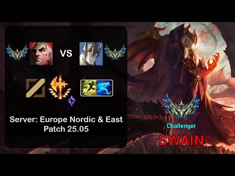 Swain Mid vs Galio - EUNE Challenger - Patch 25.05