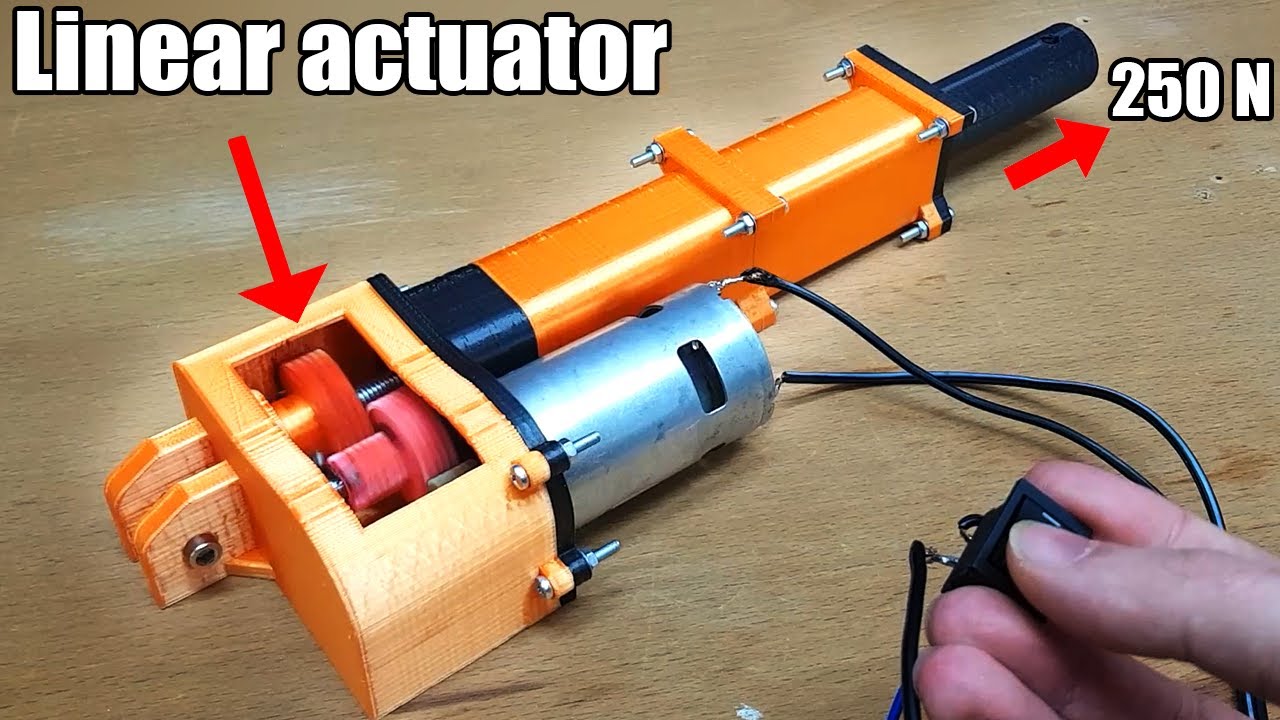 3d Printable Linear Actuator 3D Print Model