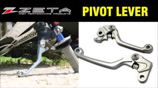 Sada výklopných páčok ZETA PIVOT - Honda CRF250L + CRF250M + CRF250Rally + CRF300L + CRF300 Rally - červené