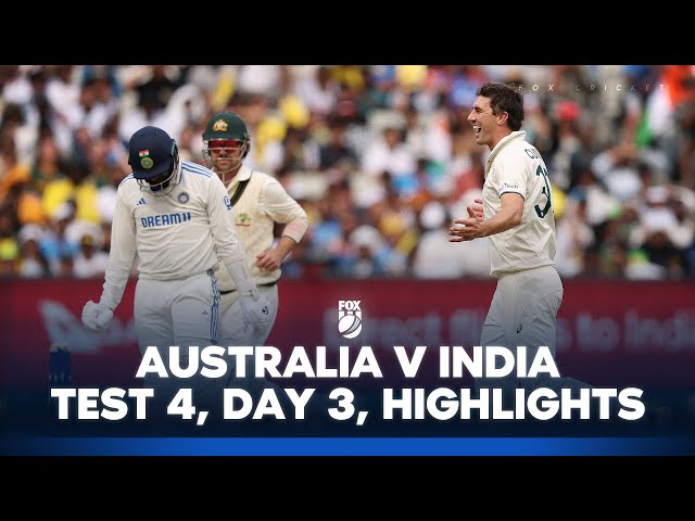 Australia v India – Fourth Test, Day 3 Highlights I 28/12/24 I Fox Cricket