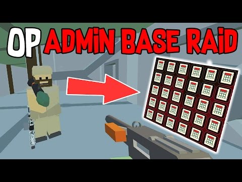 CHARGES FOR DAYS! OP LOOT ADMIN BASE RAID | Unturned Base Raid