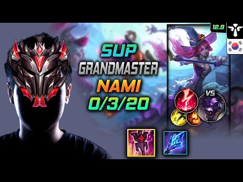 천상계 서폿 나미 제국 감전 - GrandMaster Nami Support vs Alistar - 롤 KR 12.9