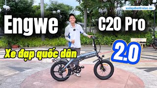Xe đạp điện trợ lực chạy 180km sau 1 lần sạc dành cho cả nhà sử dụng Engwe C20 Pro 2.0