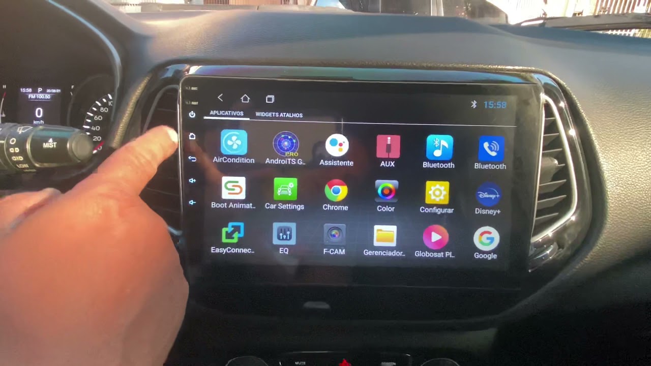 Jeep Compass 2017 / 2018 / 2019 / 2020 / 2021 / Central Multimídia Kronos 10 Polegadas