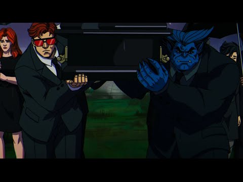 Gambits Funeral Scene with Nightcrawler Giving the Eulogy X Men 97' Episode 7