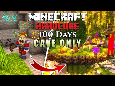 100 Days IN A CAVE ONLY WORLD - Minecraft Hardcore Survival!