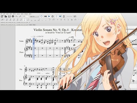 Beethoven Violin Sonata No.9, Op. 4- "Kreutzer" (Your Lie in April)