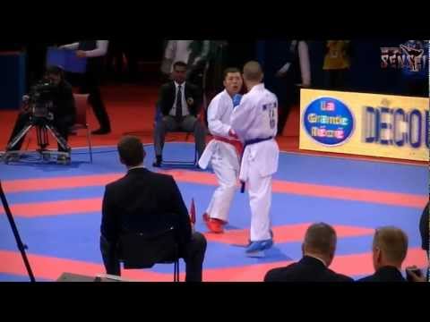 Cheung vs Giuliani - Male kumite -60 kg - 21st WKF World Karate Championships Paris Bercy 2012