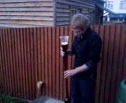 downing a yard of ale......fast........legend
